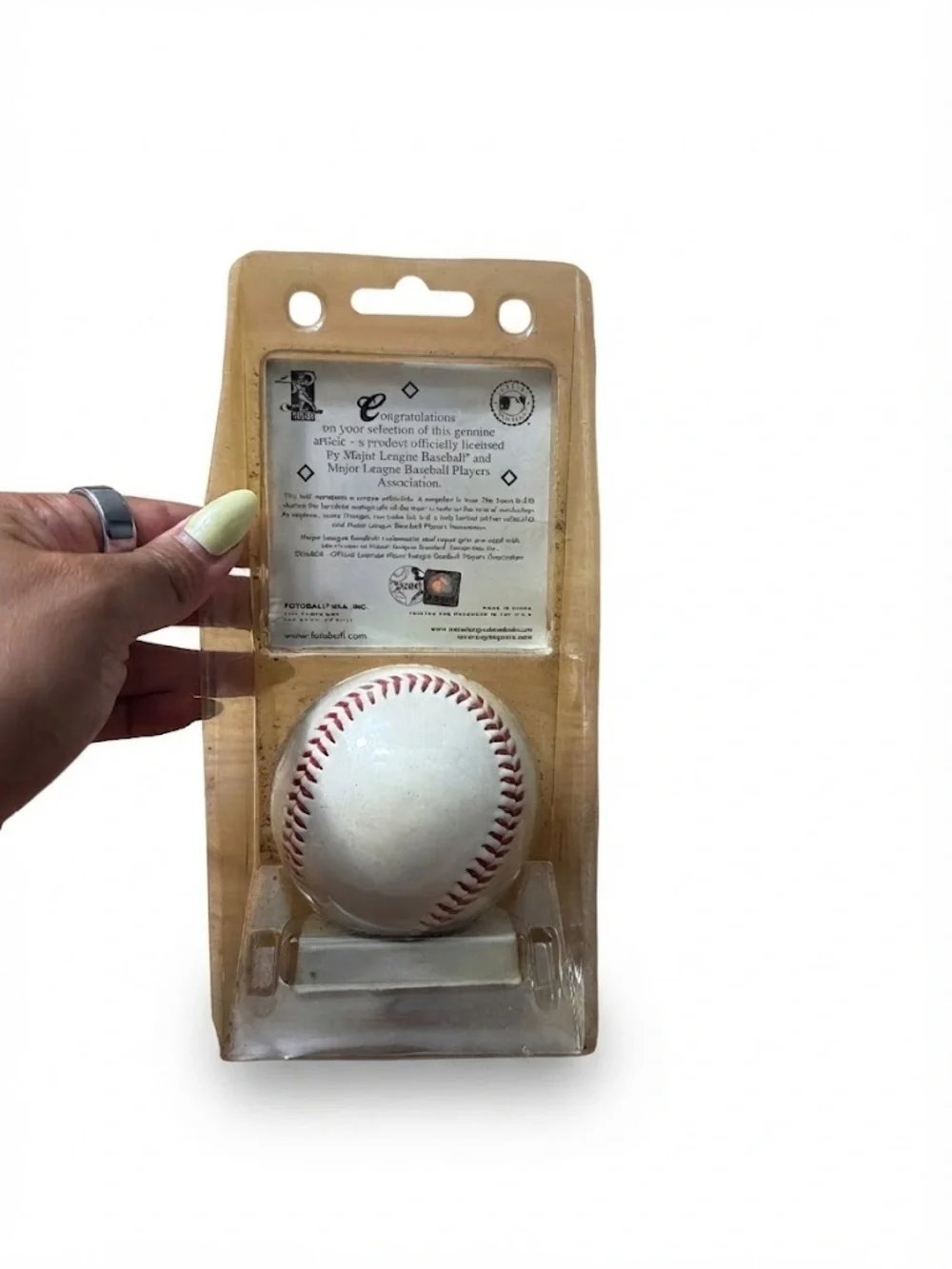 Vintage  Texas Rangers Fotoball collectible baseball.